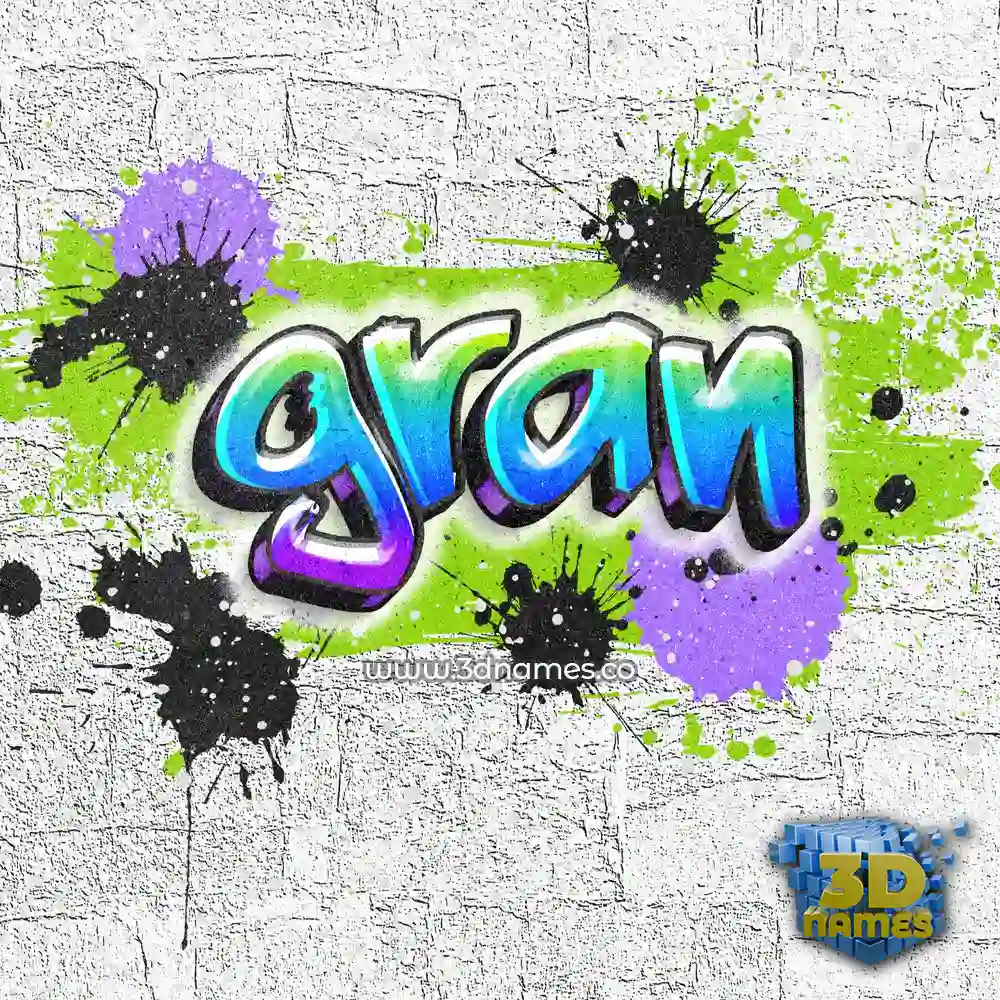 gran in Graffiti Grunge style - 3D name wallpaper