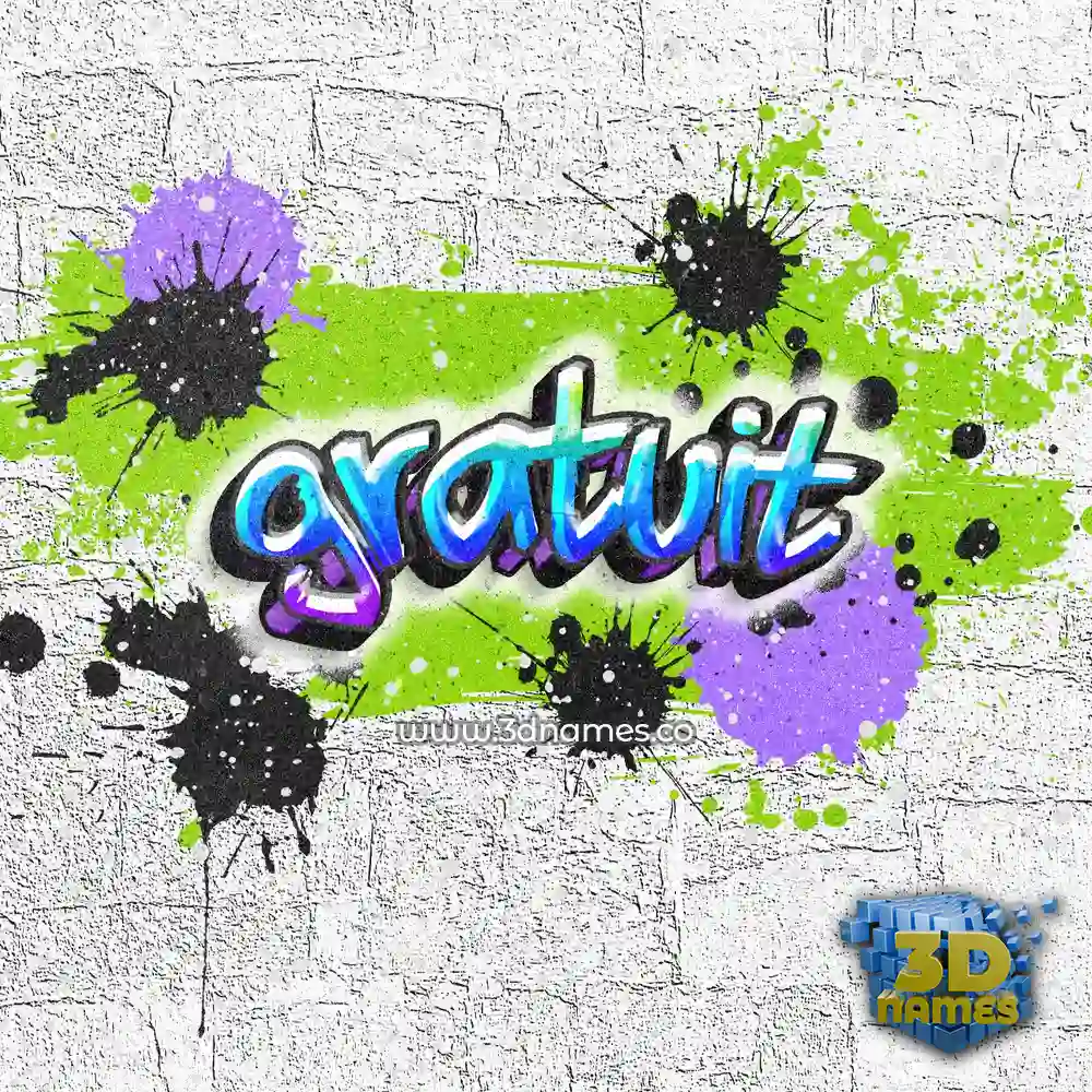 gratuit in Graffiti Grunge style - 3D name wallpaper