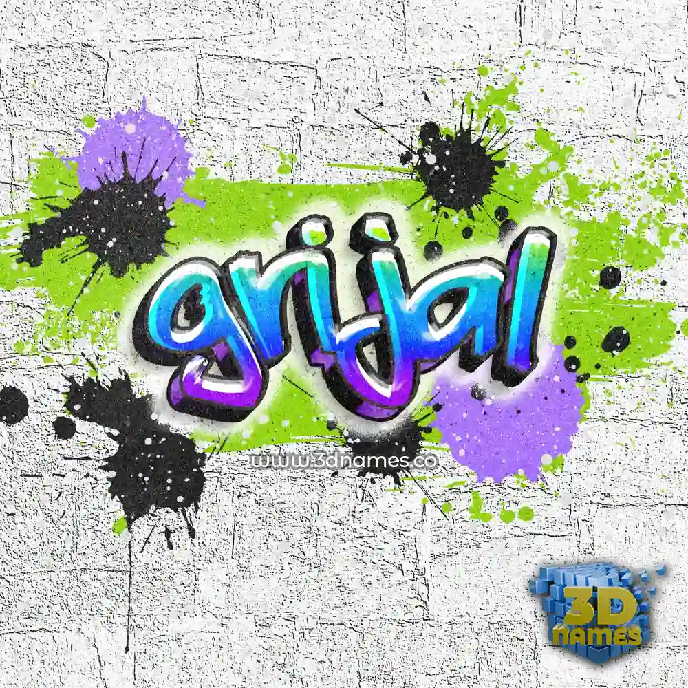 grijal in Graffiti Grunge style - 3D name wallpaper