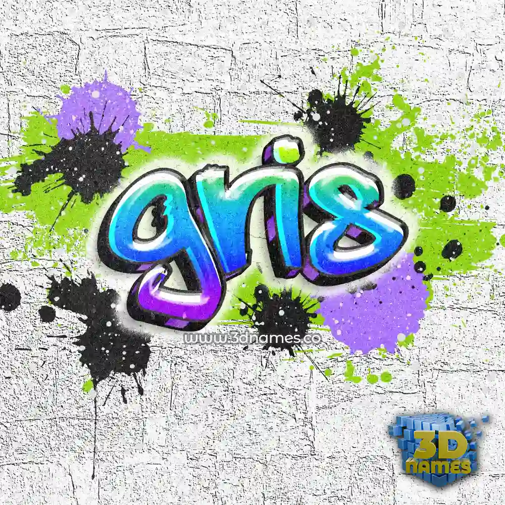 gris in Graffiti Grunge style - 3D name wallpaper