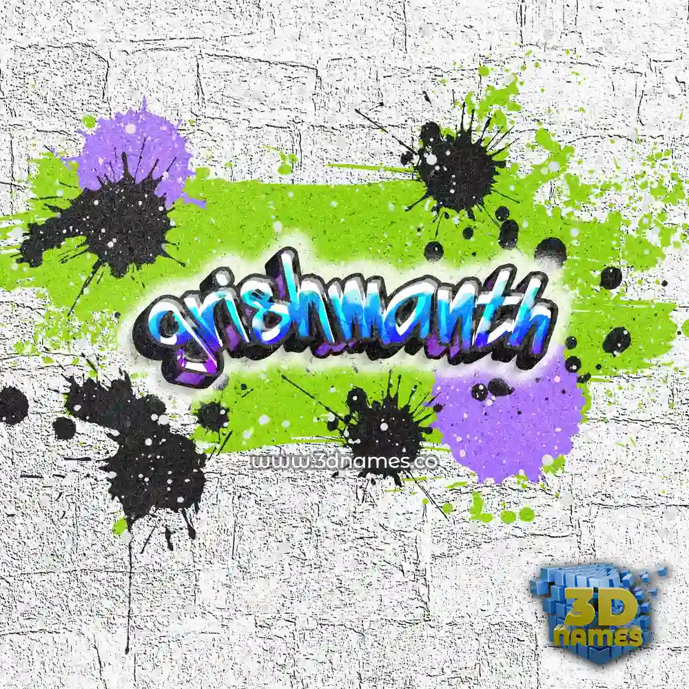 grishmanth in Graffiti Grunge style - 3D name wallpaper
