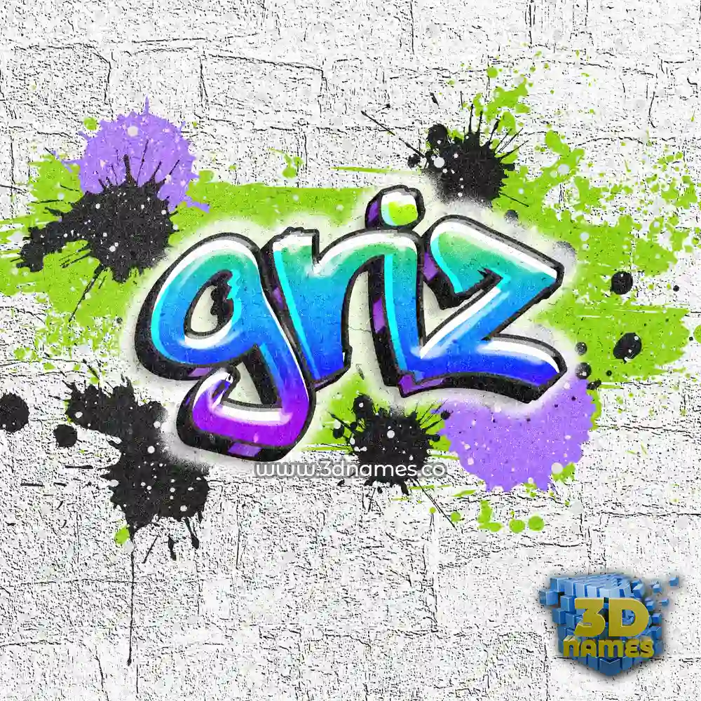 griz in Graffiti Grunge style - 3D name wallpaper
