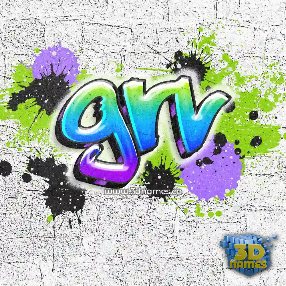 grv in Graffiti Grunge style - 3D name wallpaper
