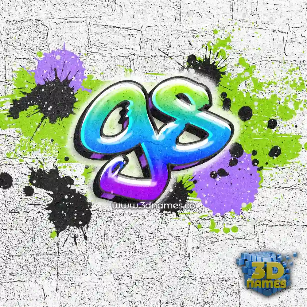 gs in Graffiti Grunge style - 3D name wallpaper