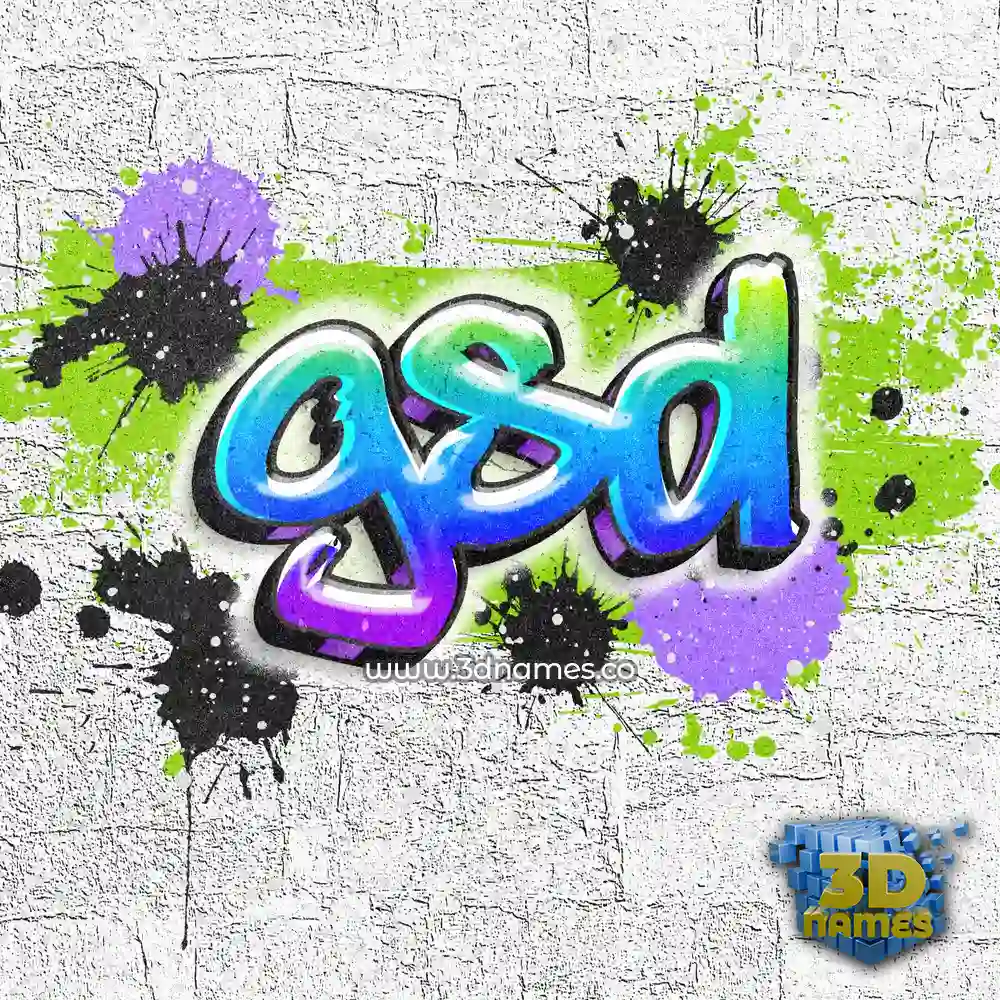 gsd in Graffiti Grunge style - 3D name wallpaper