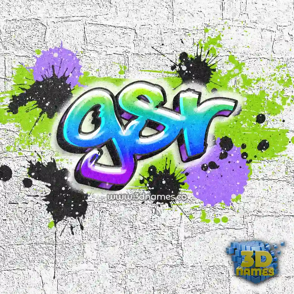 gsr in Graffiti Grunge style - 3D name wallpaper