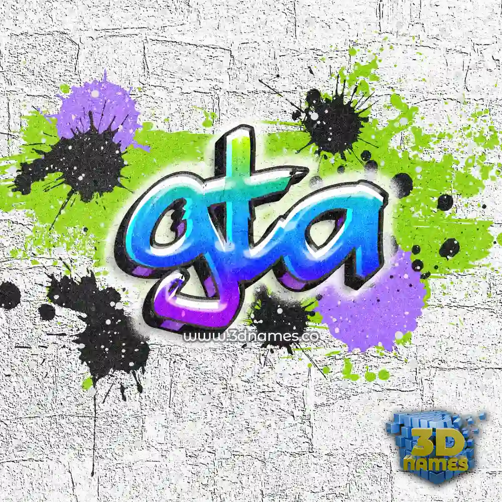 gta in Graffiti Grunge style - 3D name wallpaper