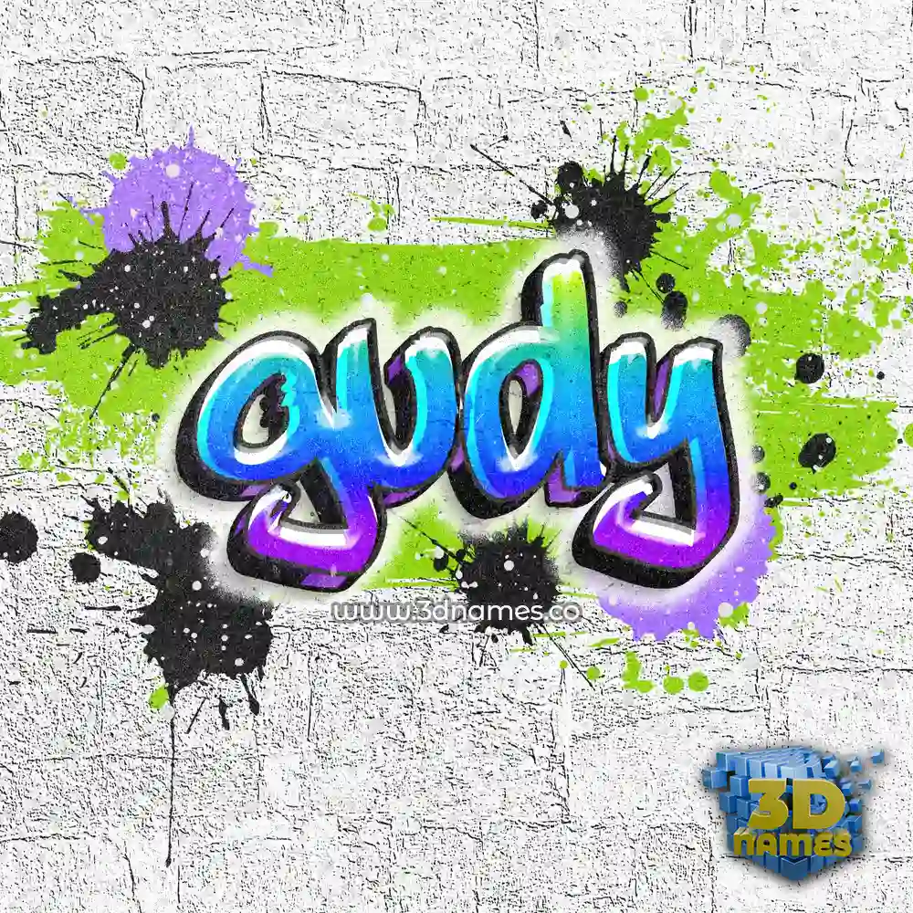 gudy in Graffiti Grunge style - 3D name wallpaper