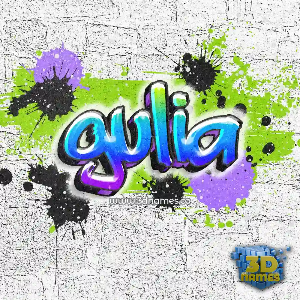 gulia in Graffiti Grunge style - 3D name wallpaper