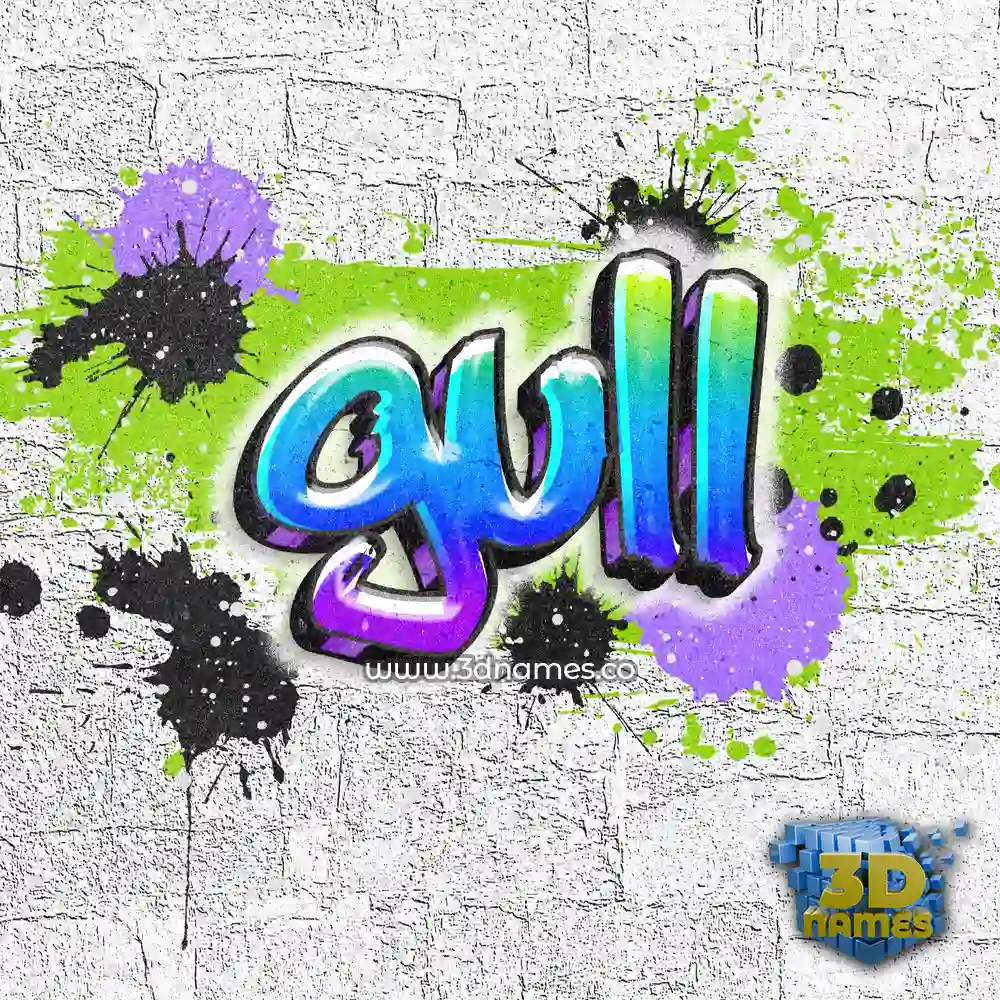 gull in Graffiti Grunge style - 3D name wallpaper