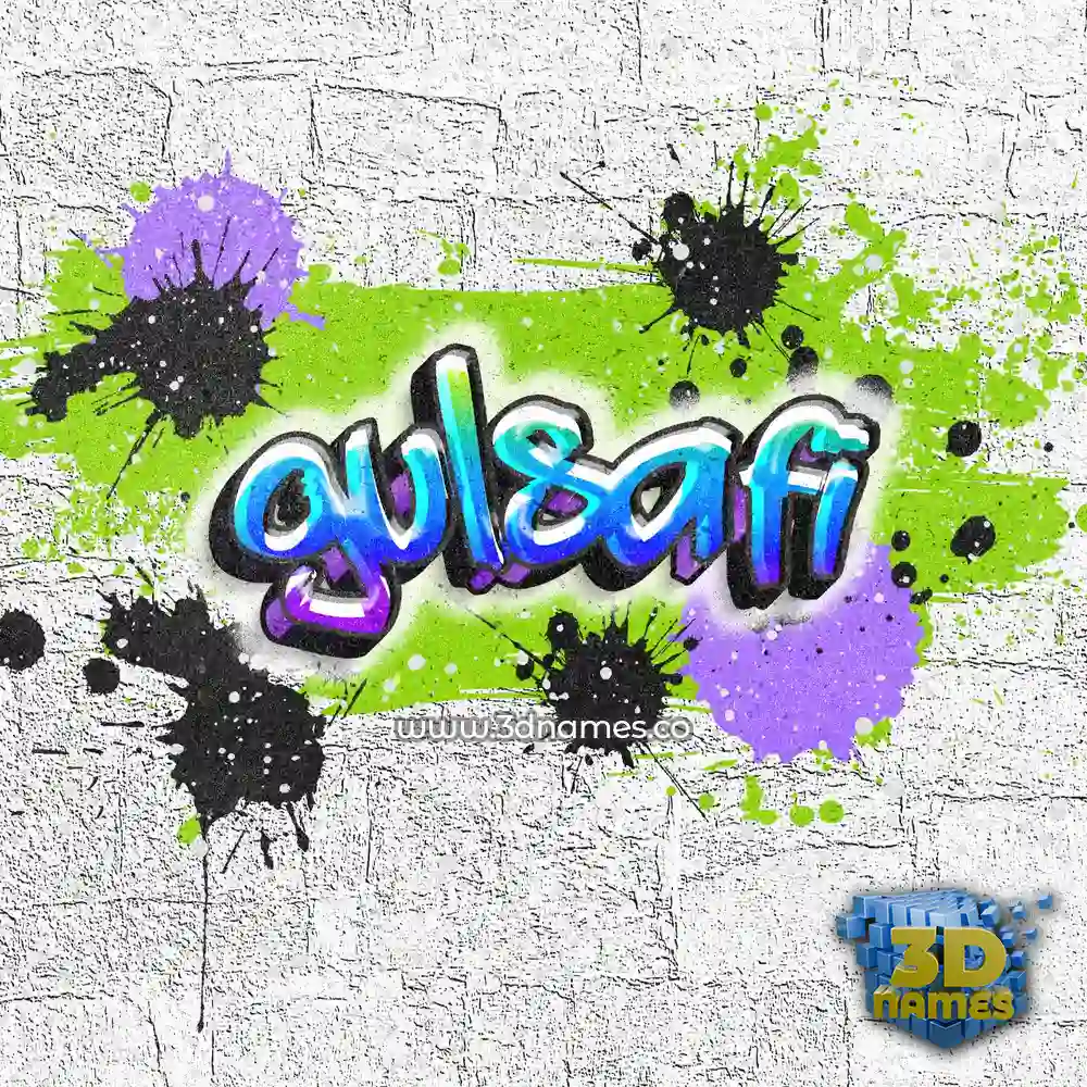 gulsafi in Graffiti Grunge style - 3D name wallpaper