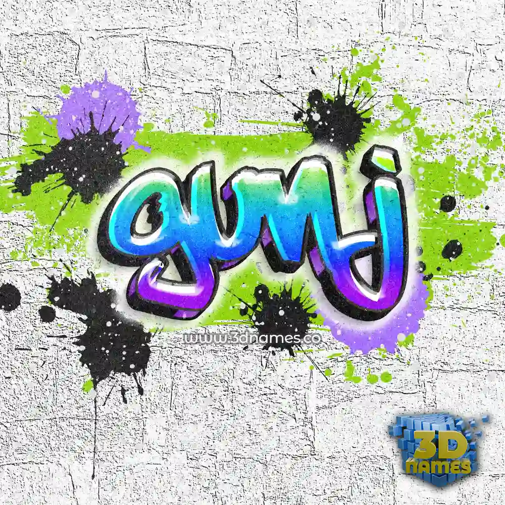 gunj in Graffiti Grunge style - 3D name wallpaper