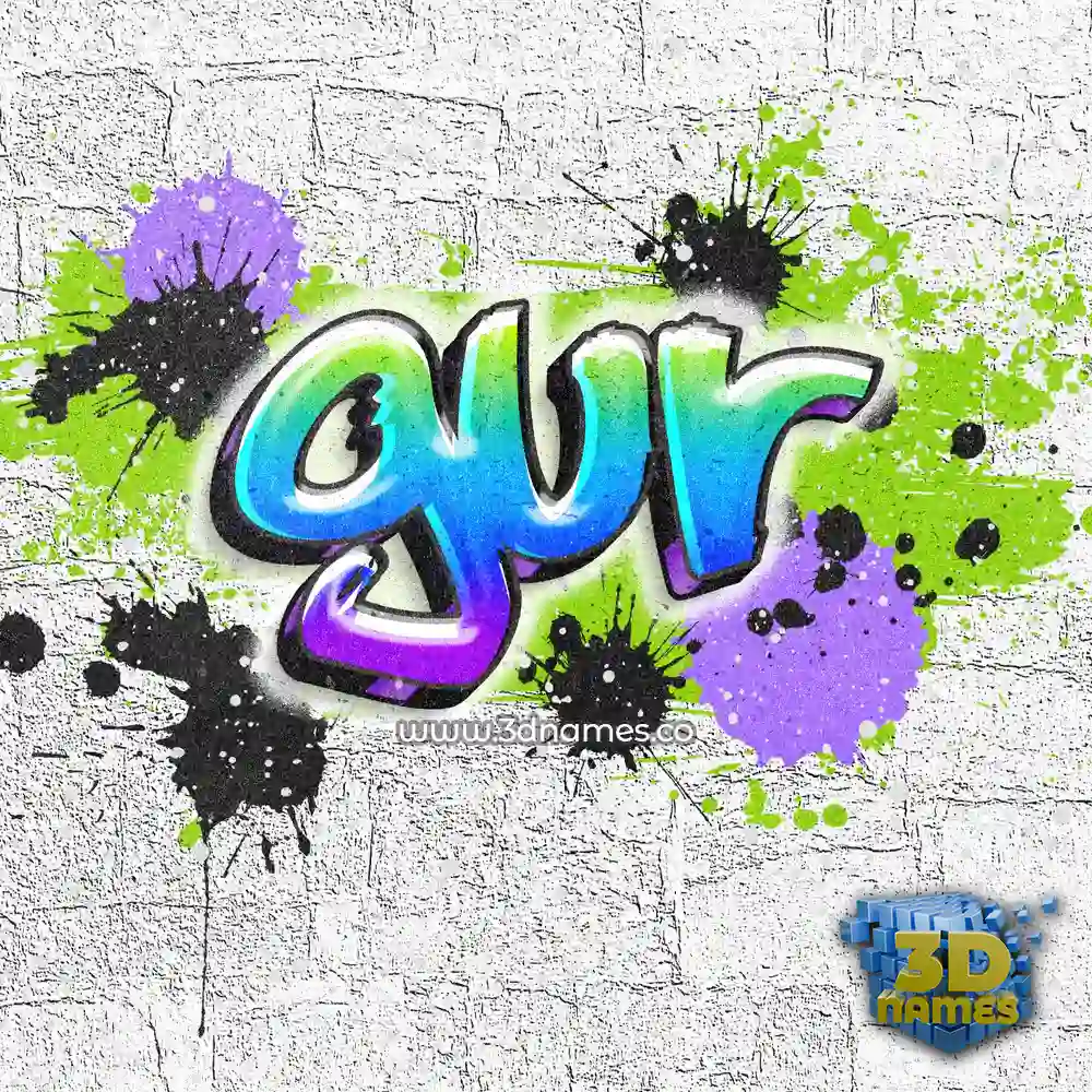 gur in Graffiti Grunge style - 3D name wallpaper