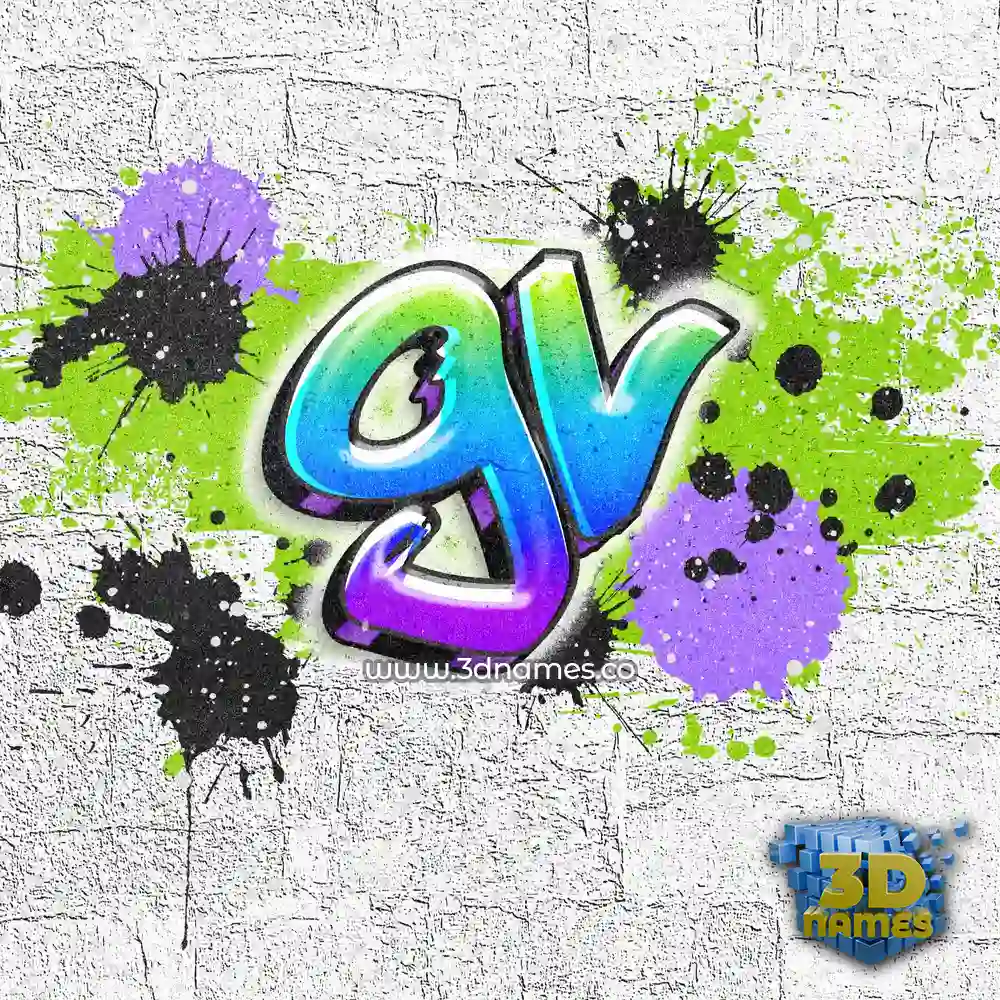 gv in Graffiti Grunge style - 3D name wallpaper