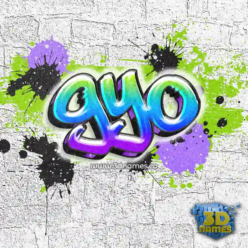 gyo in Graffiti Grunge style - 3D name wallpaper