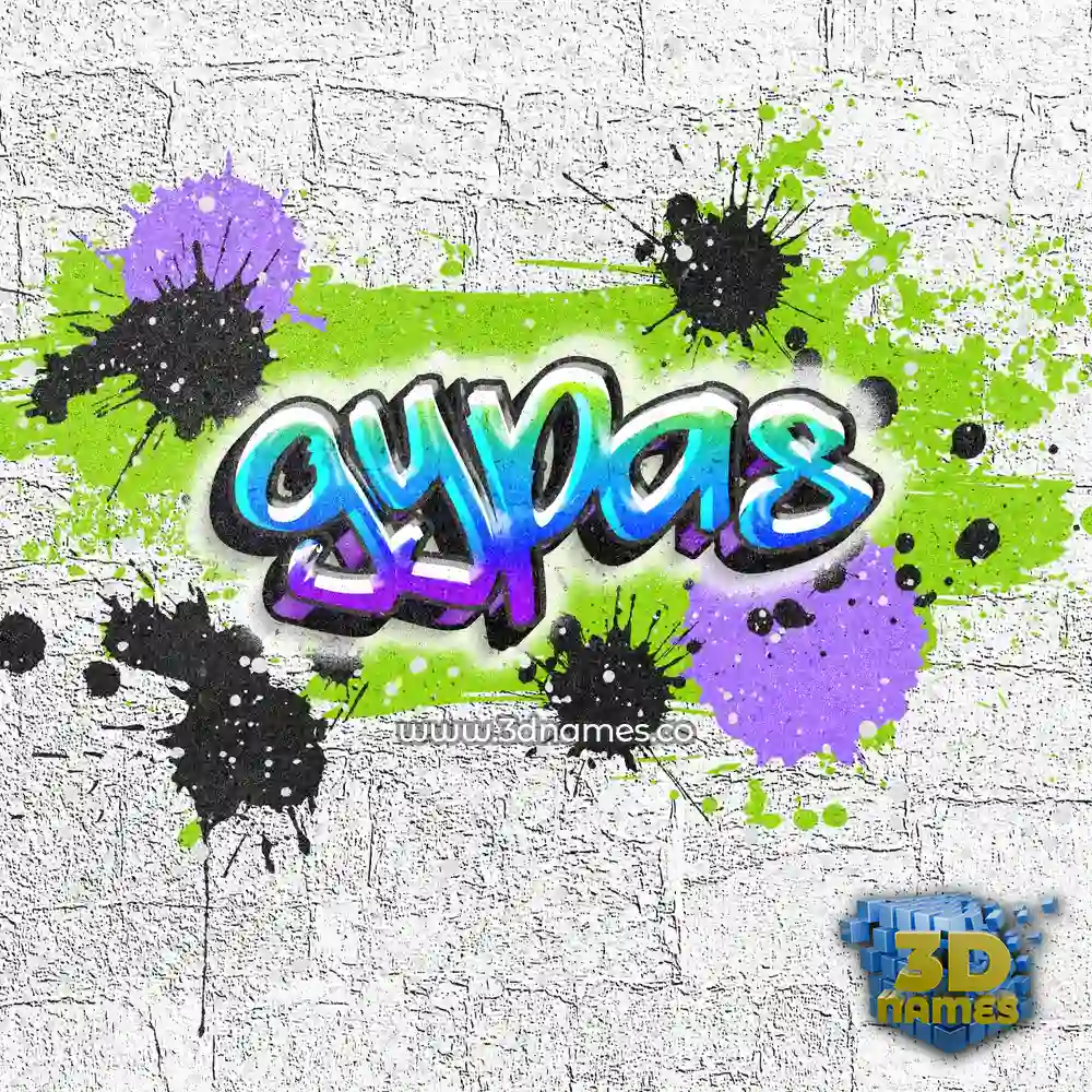 gypas in Graffiti Grunge style - 3D name wallpaper