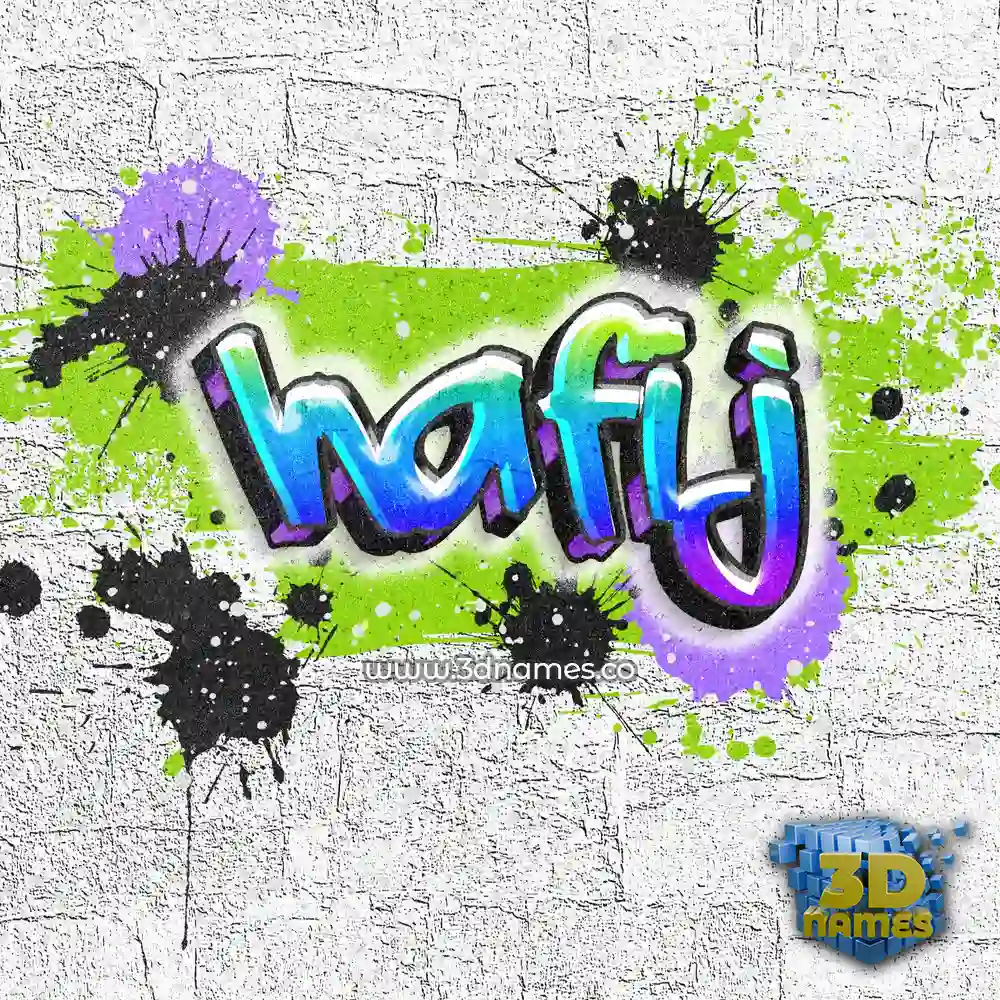 hafij in Graffiti Grunge style - 3D name wallpaper