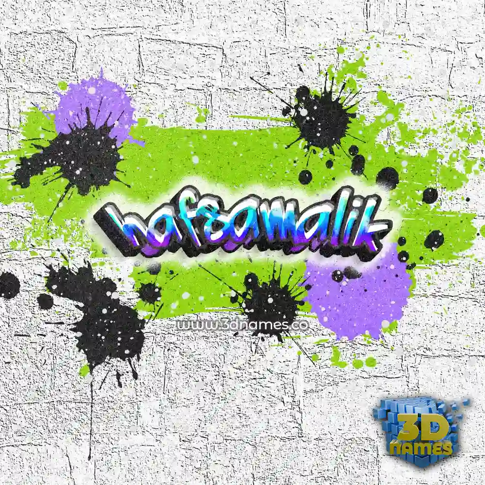 hafsamalik in Graffiti Grunge style - 3D name wallpaper