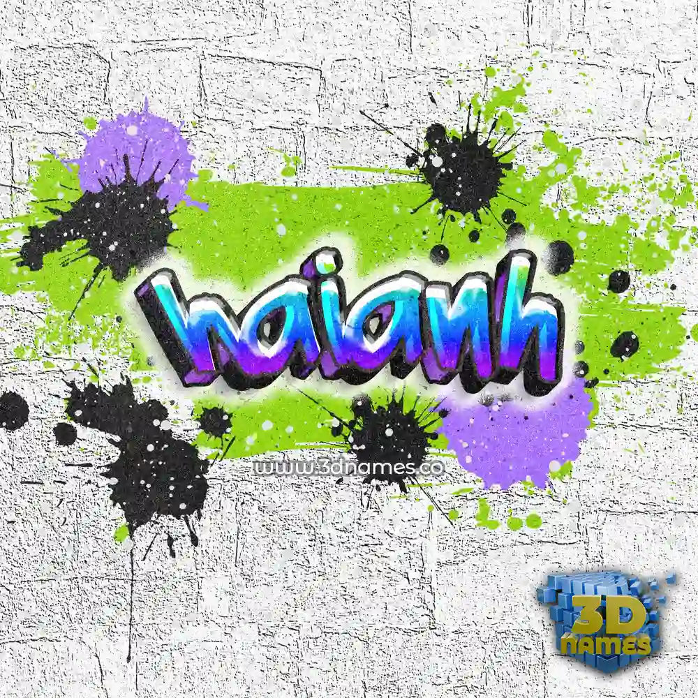 haianh in Graffiti Grunge style - 3D name wallpaper