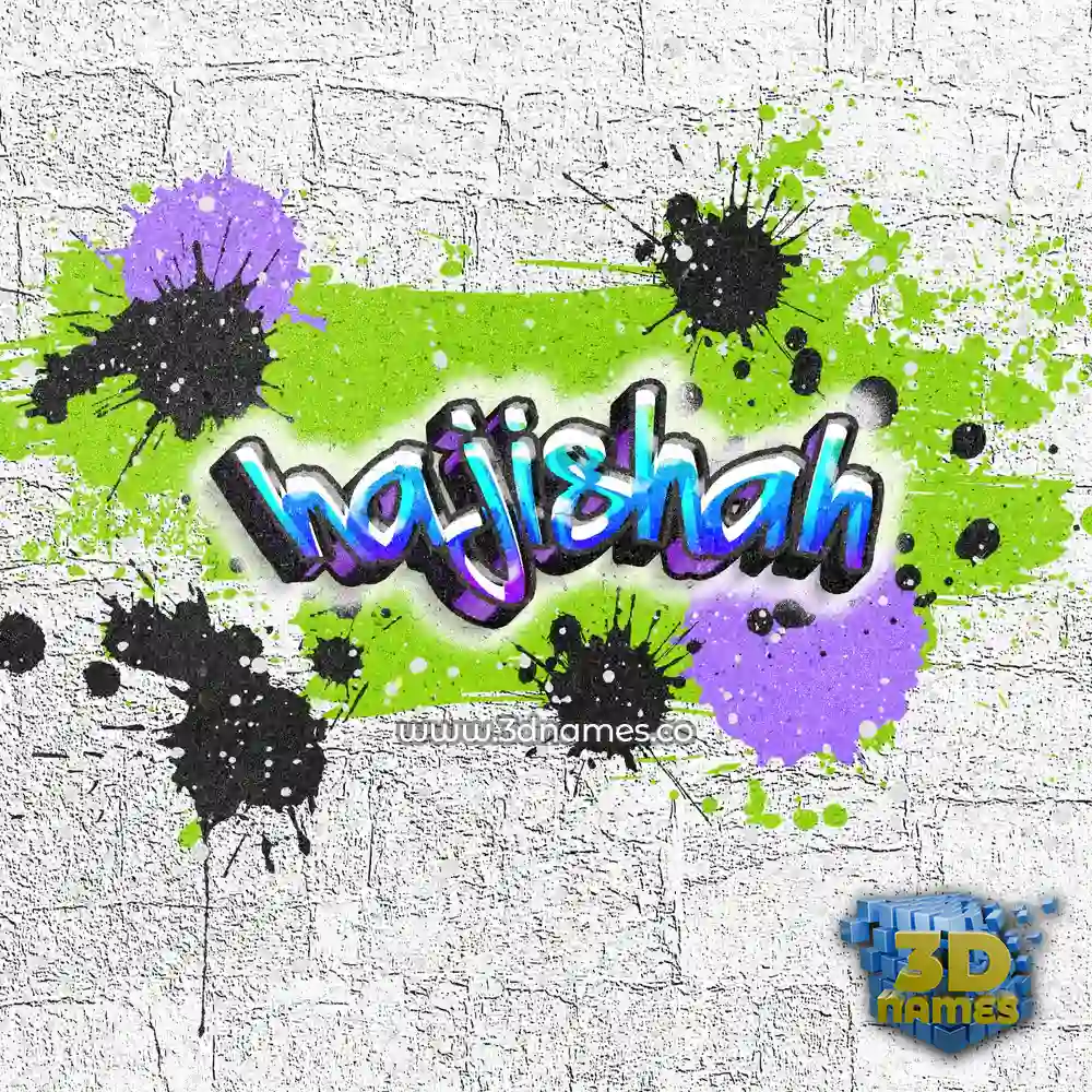 hajishah in Graffiti Grunge style - 3D name wallpaper