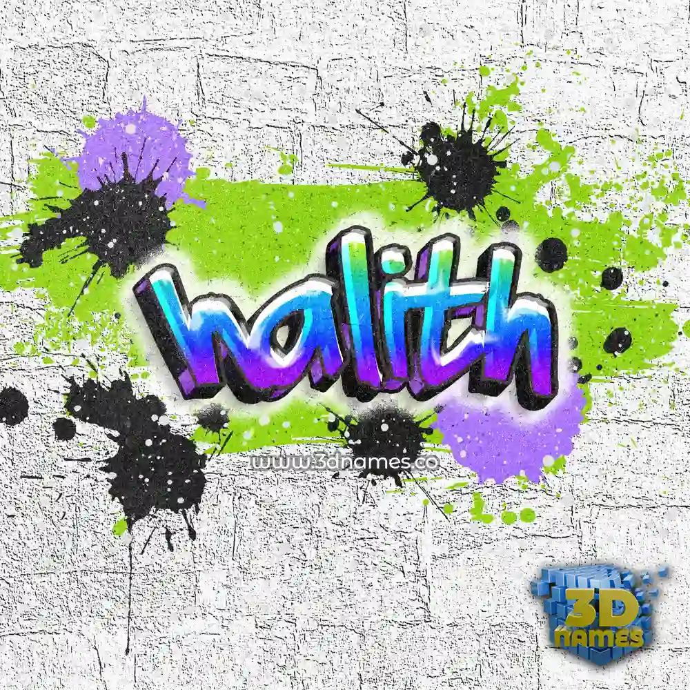 halith in Graffiti Grunge style - 3D name wallpaper