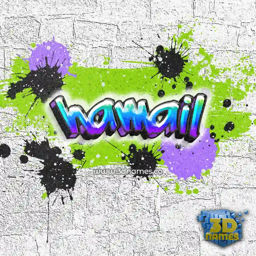 hamail in Graffiti Grunge style - 3D name wallpaper