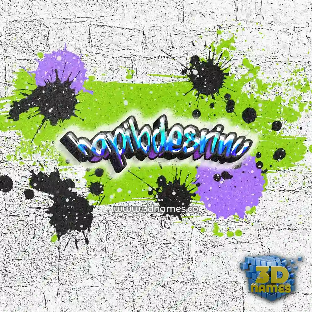 hapibdesrinu in Graffiti Grunge style - 3D name wallpaper