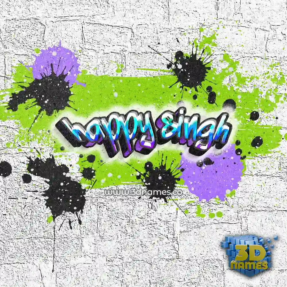 happy singh in Graffiti Grunge style - 3D name wallpaper