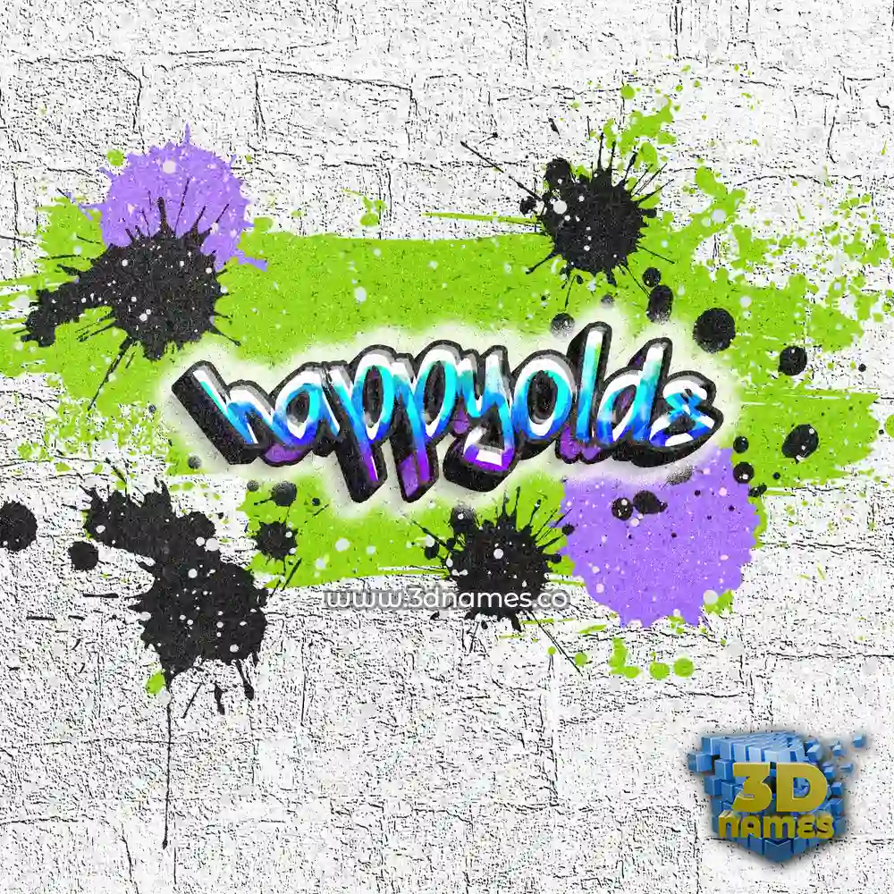happyolds in Graffiti Grunge style - 3D name wallpaper