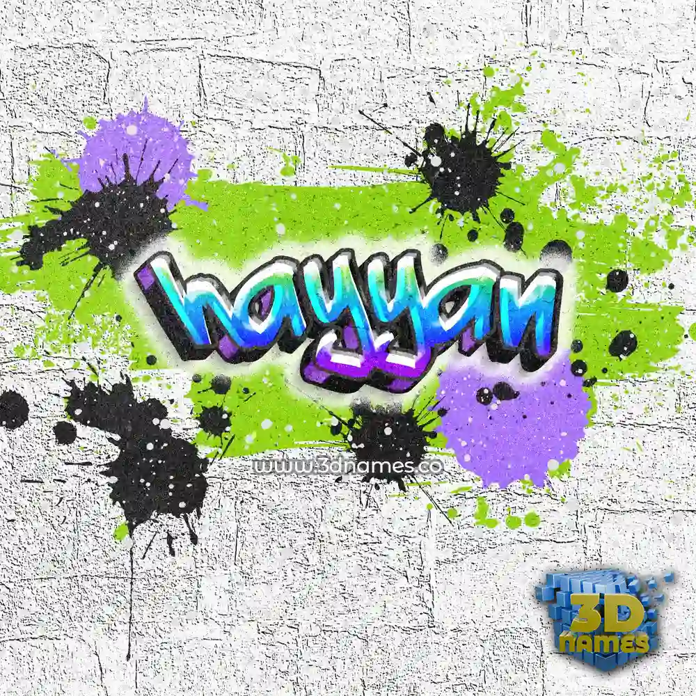 hayyan in Graffiti Grunge style - 3D name wallpaper