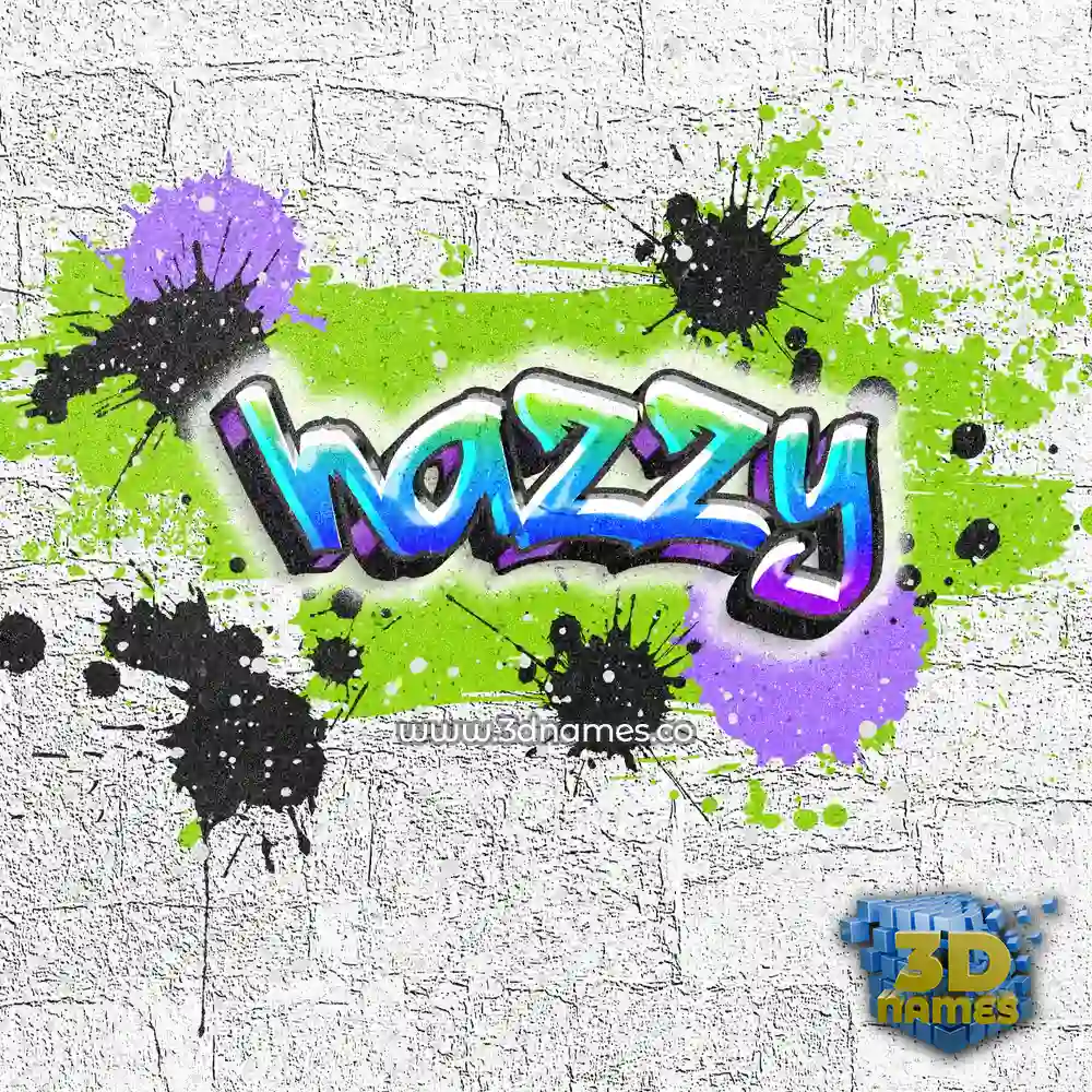 hazzy in Graffiti Grunge style - 3D name wallpaper