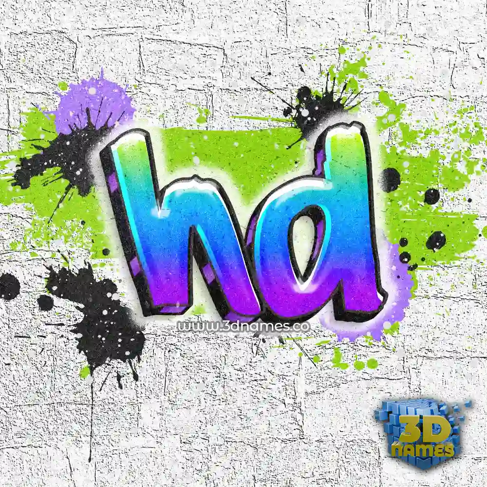 hd in Graffiti Grunge style - 3D name wallpaper