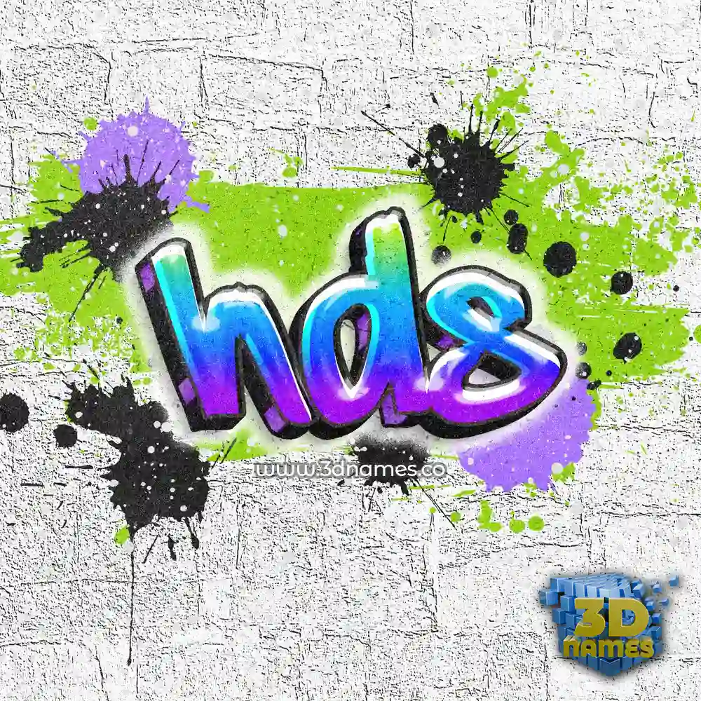 hds in Graffiti Grunge style - 3D name wallpaper