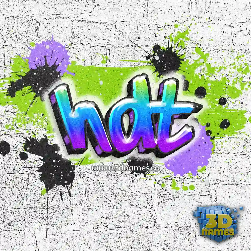 hdt in Graffiti Grunge style - 3D name wallpaper