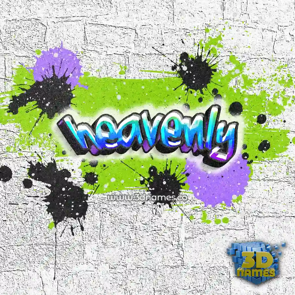 heavenly in Graffiti Grunge style - 3D name wallpaper