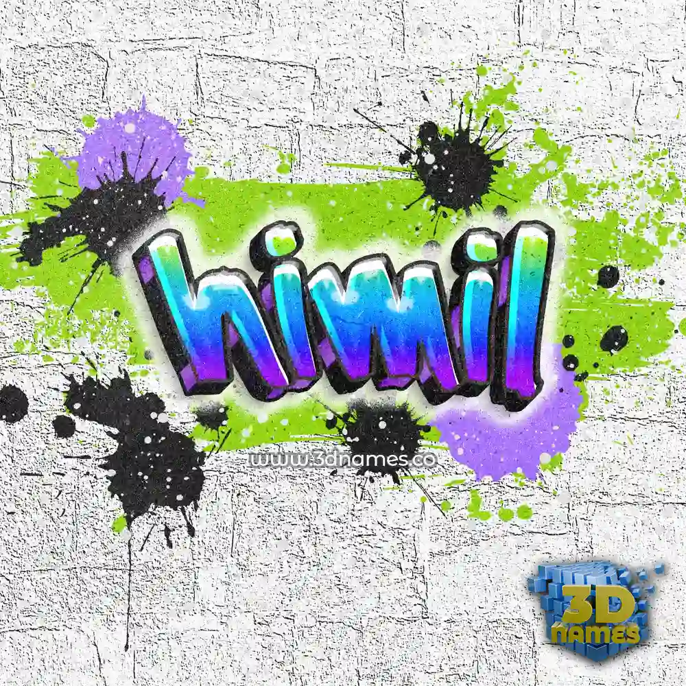 himil in Graffiti Grunge style - 3D name wallpaper