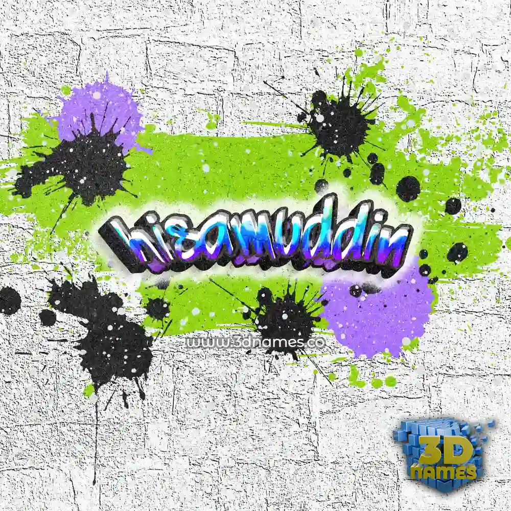 hisamuddin in Graffiti Grunge style - 3D name wallpaper