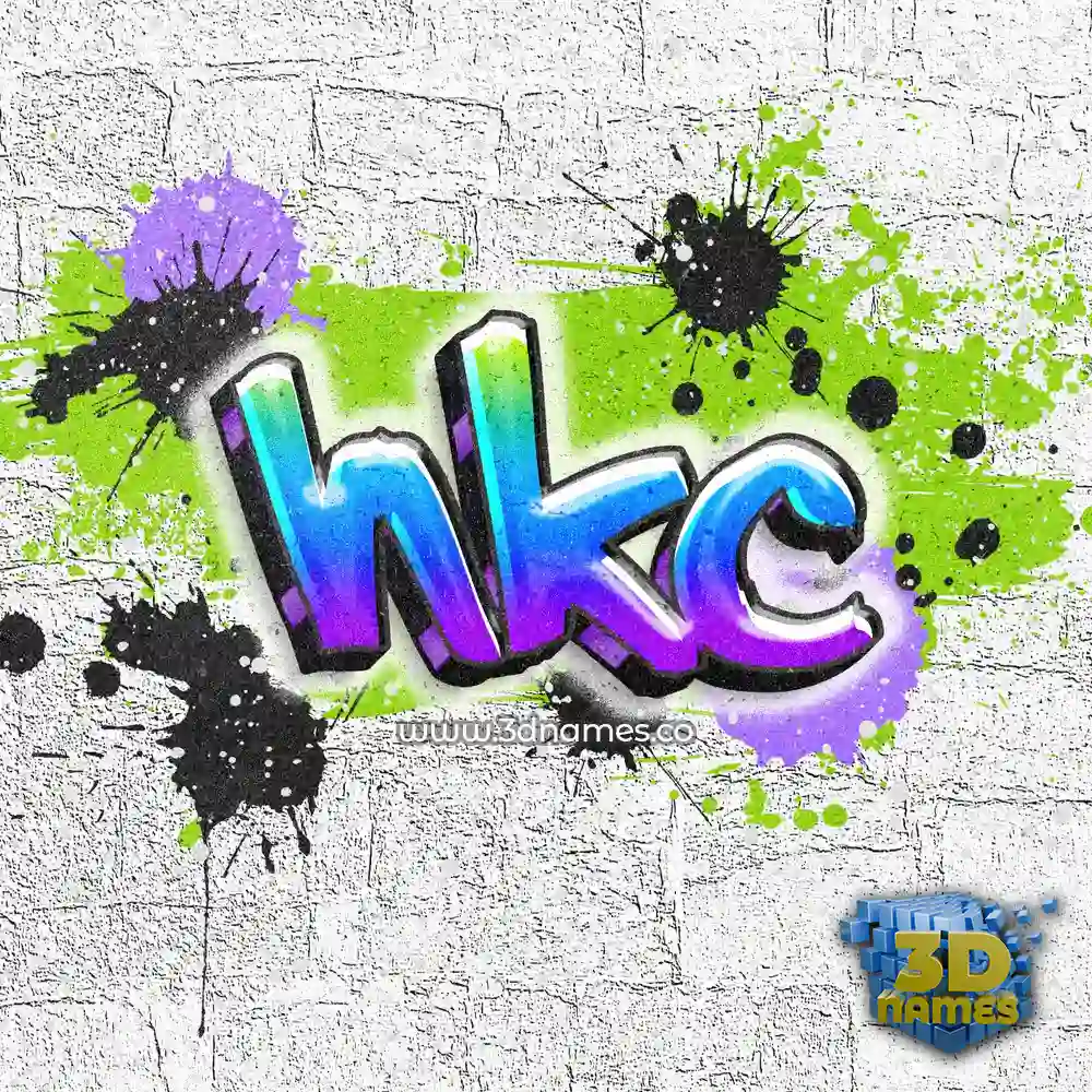 hkc in Graffiti Grunge style - 3D name wallpaper