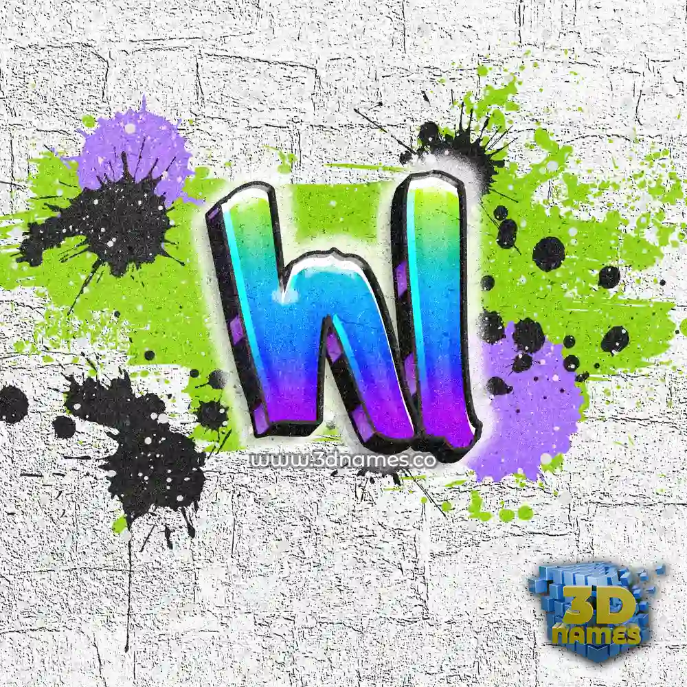 hl in Graffiti Grunge style - 3D name wallpaper