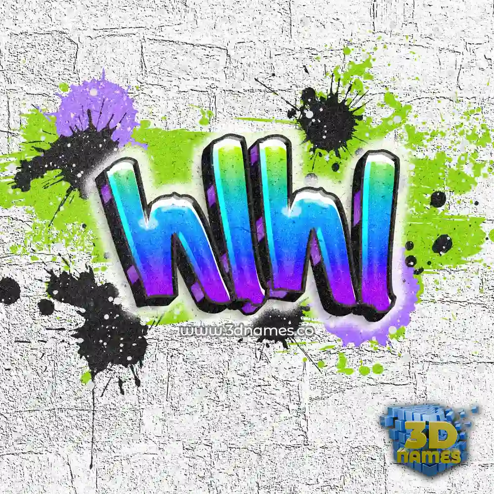 hlhl in Graffiti Grunge style - 3D name wallpaper