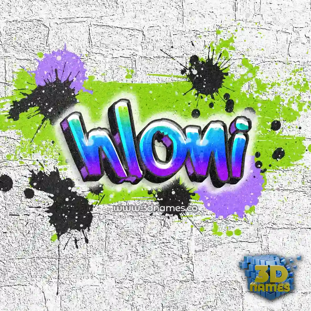 hloni in Graffiti Grunge style - 3D name wallpaper
