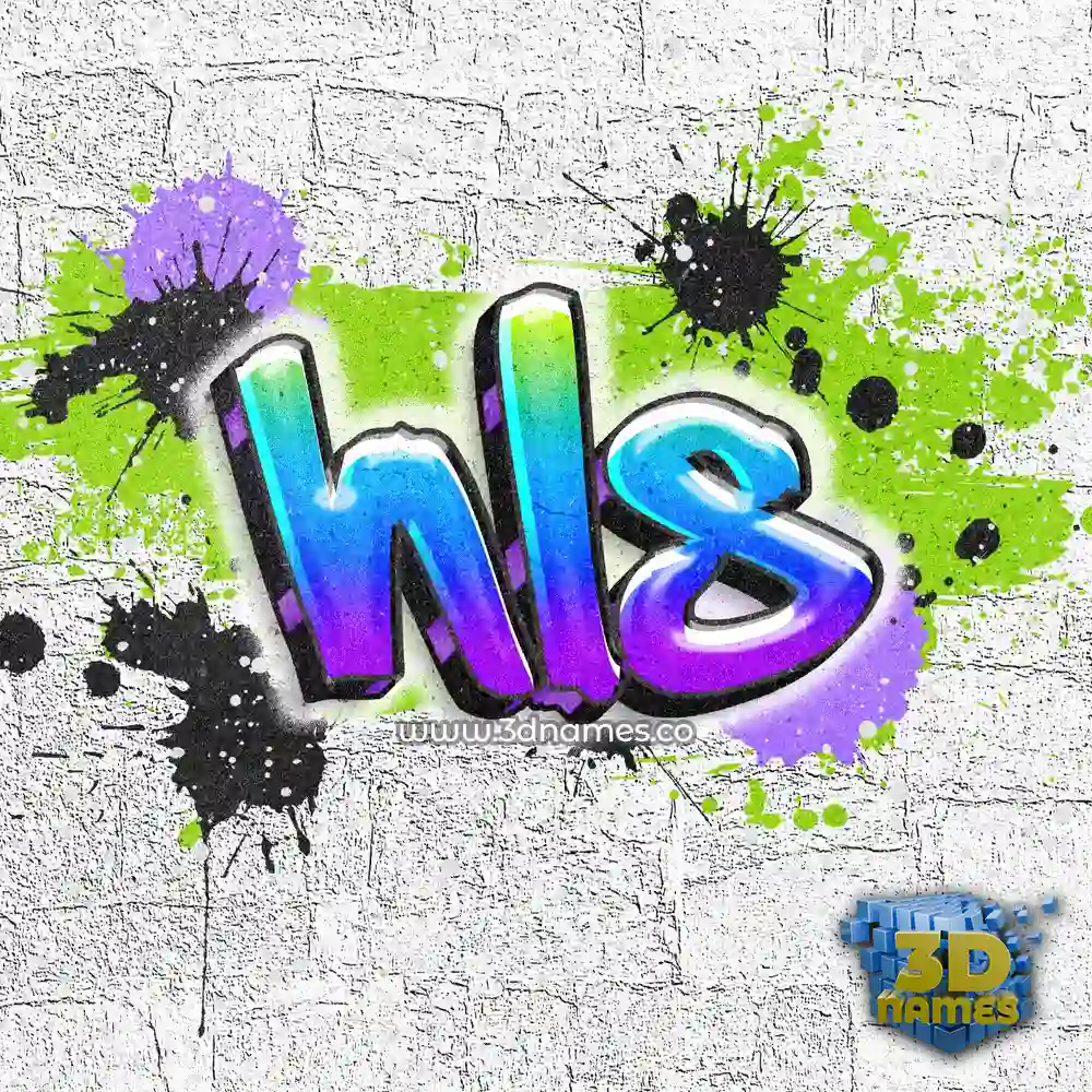 hls in Graffiti Grunge style - 3D name wallpaper