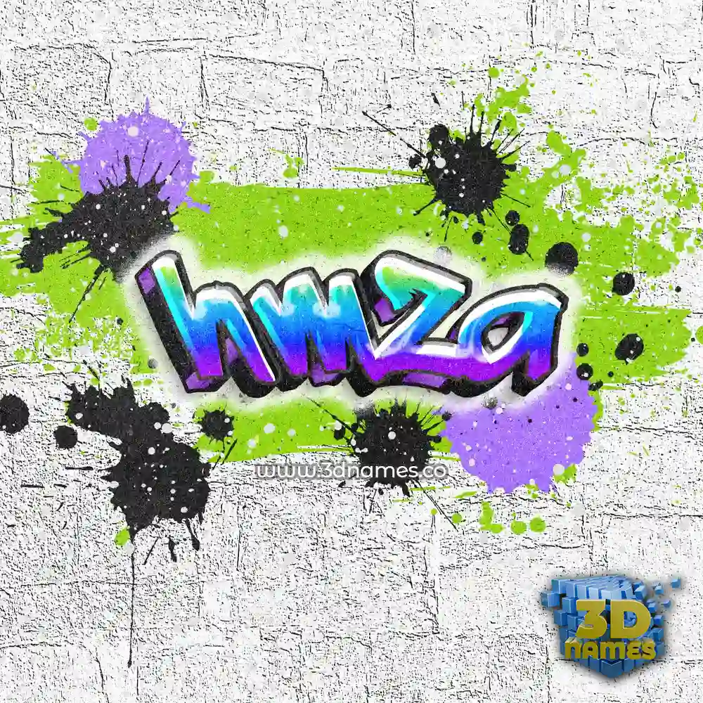 hmza in Graffiti Grunge style - 3D name wallpaper