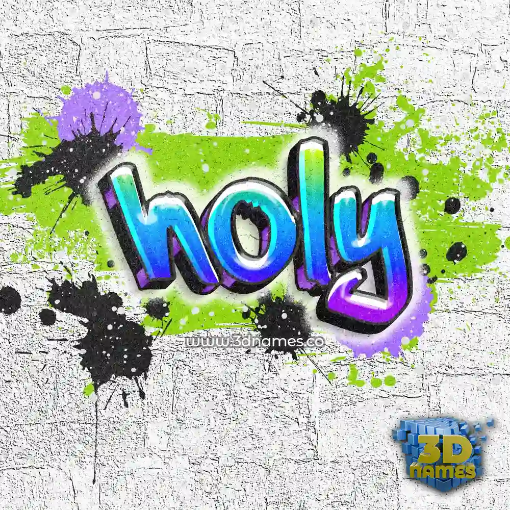 holy in Graffiti Grunge style - 3D name wallpaper