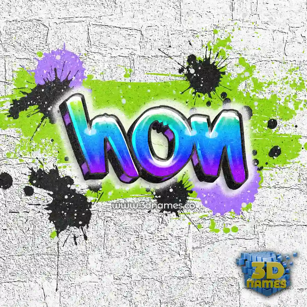 hon in Graffiti Grunge style - 3D name wallpaper