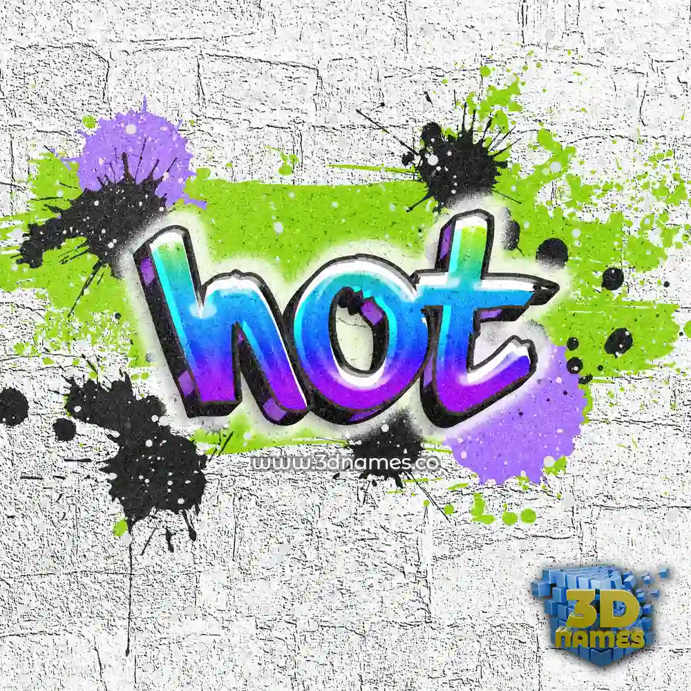 hot in Graffiti Grunge style - 3D name wallpaper