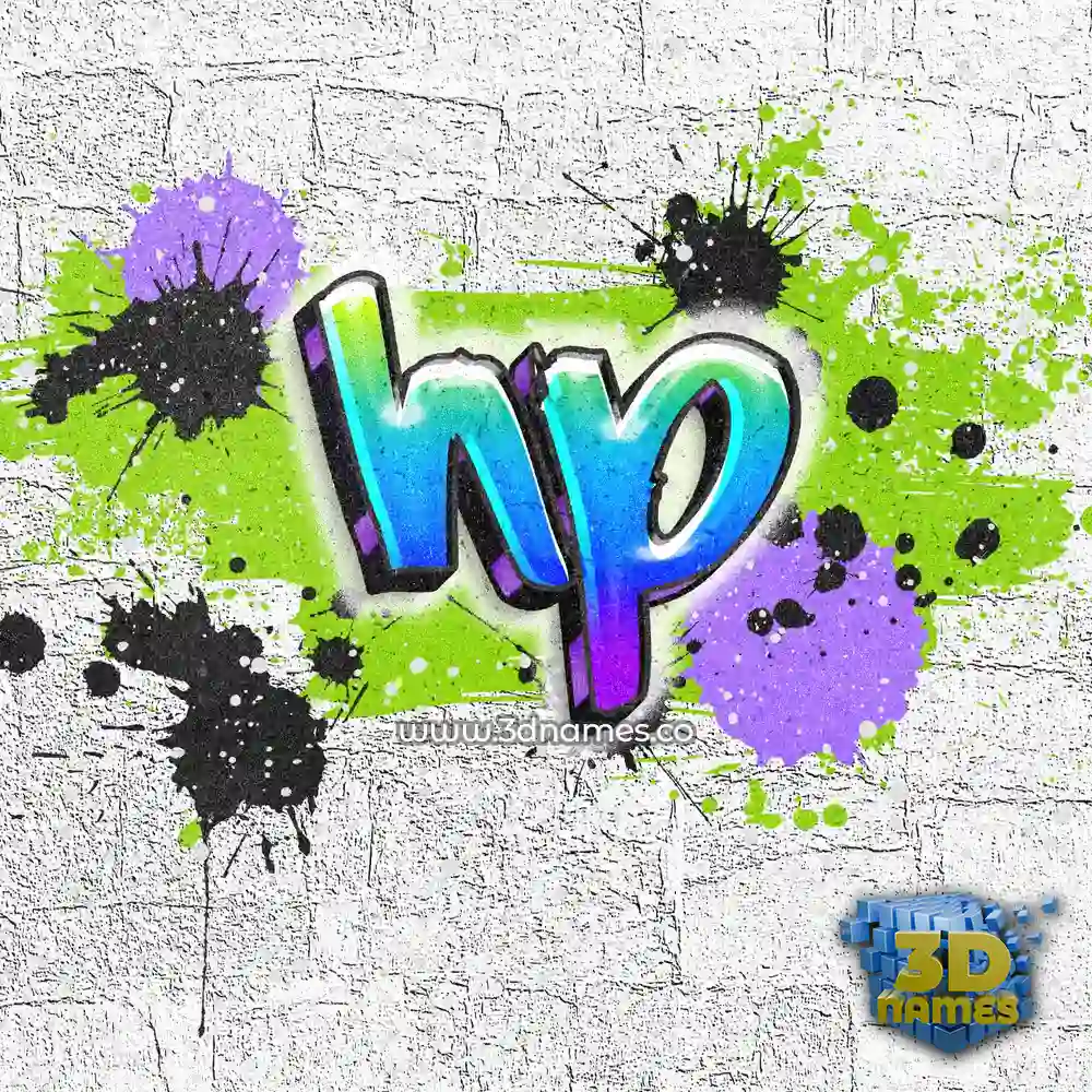 hp in Graffiti Grunge style - 3D name wallpaper