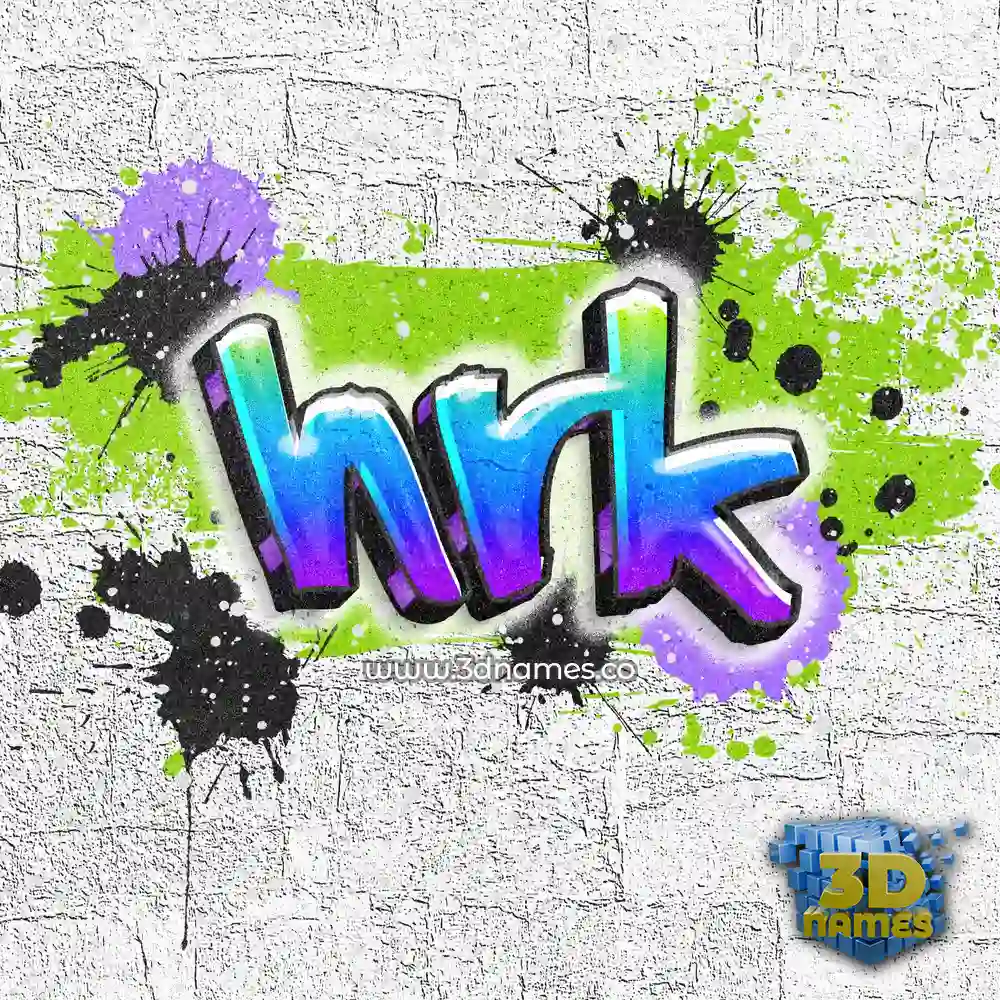 hrk in Graffiti Grunge style - 3D name wallpaper