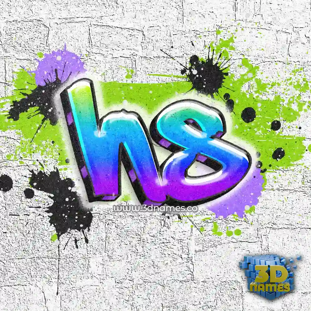 hs in Graffiti Grunge style - 3D name wallpaper