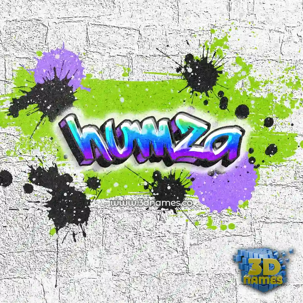 humza in Graffiti Grunge style - 3D name wallpaper
